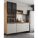 Ver imagem 1 de Cozinha Modulada Compacta Firenze - Amendoa Nude com 04 Peças