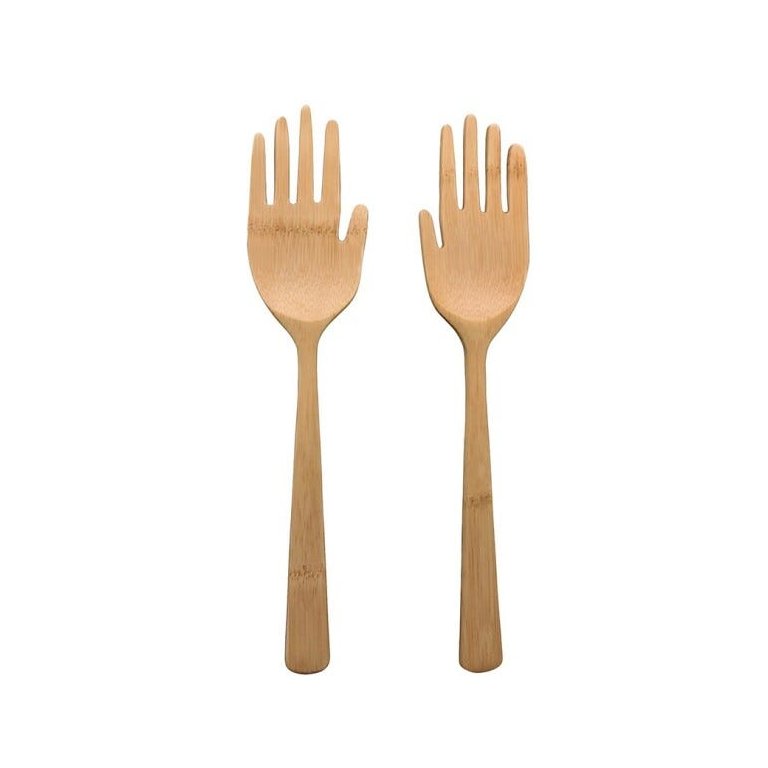 Pegador de Salada Mãozinha Bambu Pegador de Salada Mãozinha Bambu