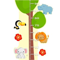 Adesivo Decorativo de Parede Infantil Régua de Crescimento - Safári - 3