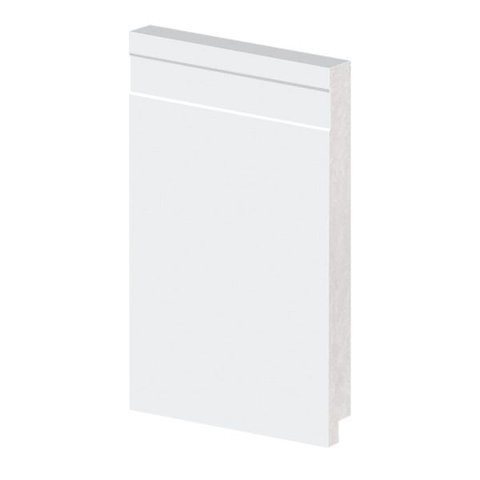 Rodapé Poliestireno 20cm Frisado Branco 51020 Arquitech