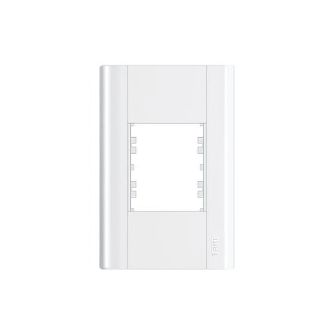 Placa Fame Modulare 4x2 para 2 Módulos Horizontais Branca