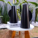 Ver imagem 2 de Vaso Decorativo em Cerâmica Preto 15x14cm - D’Rossi