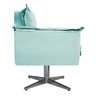 Kit 2 Poltronas Opala Base Giratória de Metal Suede Azul Tiffany - Doce Sonho Móveis - 4