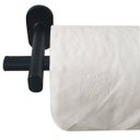 Ver imagem 2 de Suporte Papeleira Preto Porta Papel Higiênico Oval de Parede Banheiro Lavabo