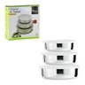Conjunto de Potes Inox 3 Peças com Tampa Plástica Ixb0107 - 1