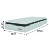 Cama Box Colchão Solteiro Molas Ensacadas City Pillow Top 88x188x61cm Branco / Cinza Hellen - Suport - 4