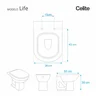 Tampa de Vaso Life Branco para Bacia Celite - 3