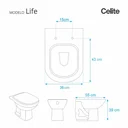 Ver imagem 3 de Tampa de Vaso Life Branco para Bacia Celite
