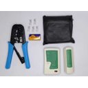 Ver imagem 1 de KIT TESTADOR DE CABO REDE E ALICATE DE CRIMPAR RJ45 RJ11 E RJ10