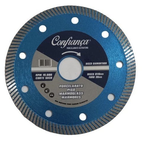 Disco de Corte Diamantado Ultrafino Porcelanato Confiança