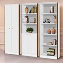 Ver imagem 3 de Conjunto Office Escritório Completo 5 Peças Multiuso Branco Freijó