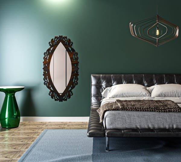 Espelho Corpo Inteiro Decorativo Kit Lecce e Perugia - Marrom - 3