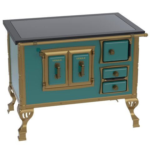 Fogao a Lenha N 2 Colonial Premium Turquesa Se