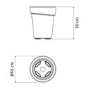 Ver imagem 3 de Vaso Alto de Plantas 70cm Tramontina Gipsy Plástico Granito