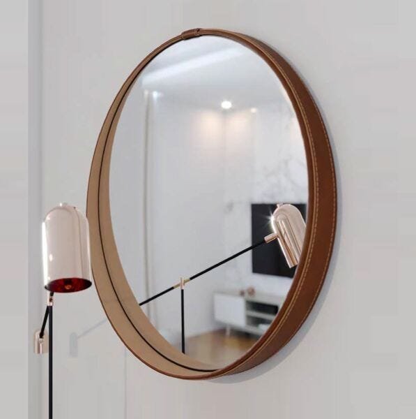 Espelho Redondo Decorativo Aqua - Imcal Móveis