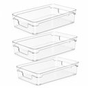 Ver imagem 1 de Kit 3 Organizadores de Armário Clear 30x15x7cm Transparente ou