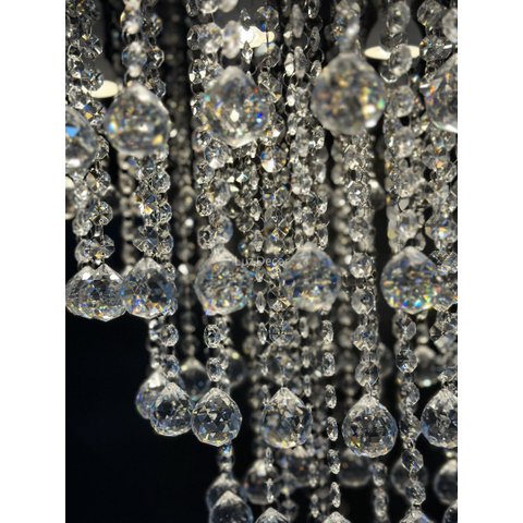 Lustre Luminária em Cristais para Sala com 50cm de Altura:bivolt
