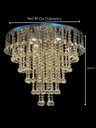 Ver imagem 5 de Lustre Luminária em Cristais para Sala com 50cm de Altura:bivolt