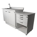 Ver imagem 1 de Combo Móveis Odontológicos - Mesa Auxiliar + Armário com Pia