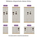 Ver imagem 6 de Guarda-roupa Infantil 92cm com Vidro 3 Portas e 2 Gavetas Pirulito Multimóveis Mp4467 Madeirado/off