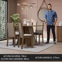Ver imagem 5 de Conjunto Sala de Jantar Mesa Tampo de Madeira 4 Cadeiras Rustic/crema/hibiscos Sophie Madesa