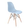 Cadeira Eames Pés de Madeira Azul Claro - 1