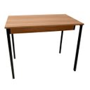 Ver imagem 1 de Cantinho do Café Mesa Pequena Atendimento 90x50 Nogal/preto Realme Mesa para Escritório Estilo Indus