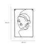 Enfeite de Parede em Metal Preto Rosto Mulher 30x20x1 Cm - Indo Decorar - 5