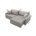 Ver imagem 3 de Sofá Cama Veludo em Madeira Eucalipto 280cm Braço 20cm Arizona Meu Sofá Online
