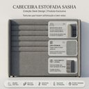 Ver imagem 5 de Cabeceira Estofada para Cama Box Queen Sasha 160cm Moderna Linho Cinza - Desk Design