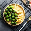 Ver imagem 7 de Jogo 4 Prato de Sobremesa Pratinho Bambu Natural Ecológico Lyor 18x18cm