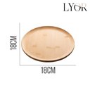 Ver imagem 5 de Jogo 4 Prato de Sobremesa Pratinho Bambu Natural Ecológico Lyor 18x18cm