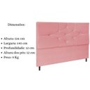 Ver imagem 5 de Cabeceira Estofada Cama Box Casal 140cm Camboriú Suede Rosa