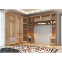 Dormitório Modulado Infinity 2.17 – Design Compacto e Funcional para Seu Espaço:macadâmia - 3