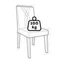 Ver imagem 6 de Mesa de Jantar Agata Mdf com 4 Cadeiras Estofadas Suede Nude Molci