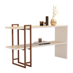 Aparador Sala de Estar Jb 4034 Pé Metal Perola/bronze - 2