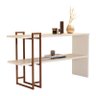 Aparador Sala de Estar Jb 4034 Pé Metal Perola/bronze - 2