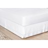 SAIA BOX PARA CAMA CASAL QUEEN SIZE LUXO TECIDO PERCAL 180 FIOS DETALHE EM PONTO PALITO:BRANCA - 1