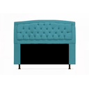 Ver imagem 2 de Cabeceira Geovana e Calçadeira Veneza Para Quarto Solteiro 90cm Suede Azul Turquesa - LM DECOR