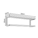 Ver imagem 3 de Toalheiro para Banheiro Estilo Industrial Várias Cores New01: Branco com Imbuia