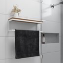 Ver imagem 1 de Toalheiro para Banheiro Estilo Industrial Várias Cores New01: Branco com Imbuia