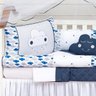 Kit Berço Completo 12 Peças Menino Nuvem Marinho Com Saia - 2