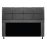 Cabeceira Munique 140 cm Casal Suede Cinza - Doce Sonho Móveis - 1