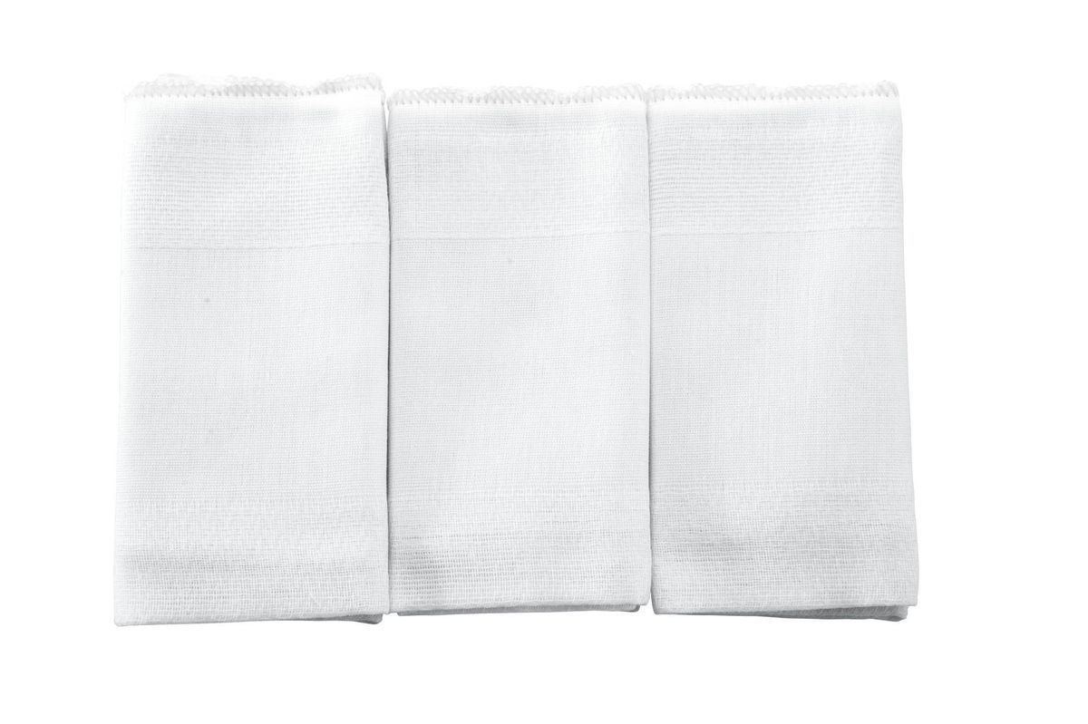 Kit Pano de Boca Bebe Pinte e Borde Incomfral C/9 Panos Branco - 3