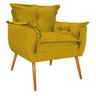 Kit Namoradeira e Poltrona Opala Palito Mel Suede Amarelo - Doce Sonho Móveis - 3