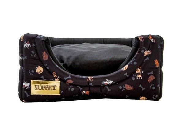 Cama Iglu E Toca Para Cachorro Luppet Luxo Preto Cachorro G - 2