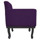 Ver imagem 3 de Poltrona Classic Pés Luís XV Suede Roxo - Doce Sonho Móveis