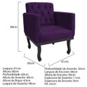 Ver imagem 4 de Poltrona Classic Pés Luís XV Suede Roxo - Doce Sonho Móveis