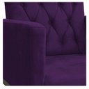 Ver imagem 6 de Poltrona Classic Pés Luís XV Suede Roxo - Doce Sonho Móveis