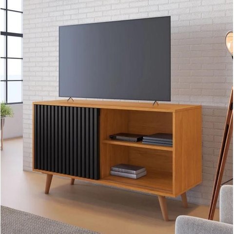 Rack Carinho para Tv até 43" Jcm Movelaria - Cinamomo/preto